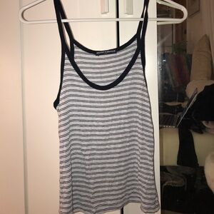 Navy Striped Women's Tank Top